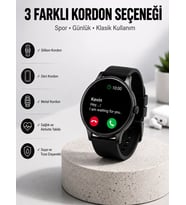 Akıllı Saat Sesli Görüşme Bluetooth Bağlantılı 3 Kordonlu Yeni Nesil