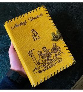 Anestezi Teknikeri Deri Defter (Sarı)