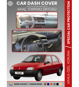 RENAULT CLIO 1 (1994-1998) Torpido Örtüsü Ön Göğüs Koruma Torpido Koruma Araca Özel Tam Uyum