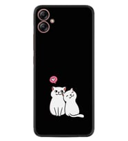 Samsung Galaxy A04E Kılıf Silikon Desen Özel Seri Love Cats 1690