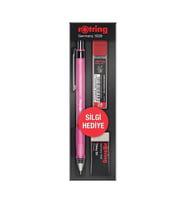 ROTRING VISUCLICK VERSATİL + MİN + SİLGİ 3'LÜ OKUL SETİ - 0.7 mm PEMBE