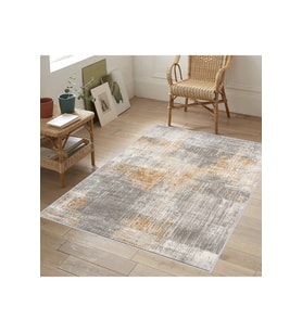 Rovigo Home Dijital Baskı Yıkanabilir Kaymaz Taban Salon Halısı RVG1043 50x80 cm (Sarı)