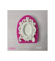 YY0355 Kenarları Oymalı Ortası Elips Çerçeve Silikon Kalıp