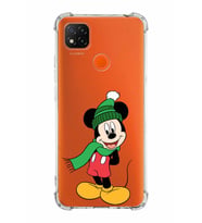 Xiaomi Redmi 9C Köşe Korumalı Antişok Kapak Mickey Mouse Tasarımlı Şeffaf  Kılıf