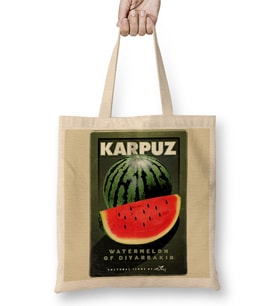Diyarbakır Karpuzu Bez Çanta Uzun Saplı