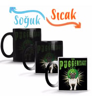 Pug Dog Puggernaut Life Funny Gift Sihirli Kupa Bardak Porselen