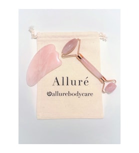 Alluré Rose Quartz Face Roller & Gua Sha