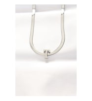 Mey İthalat® 316L Çelik T Harfli Silver Renk İtalyan Zincirli Kolye