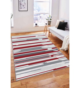 Bordo Spor Kaymaz Tabanlı Makinede Yıkanabilir Halı FH01 - 100 x 160 cm
