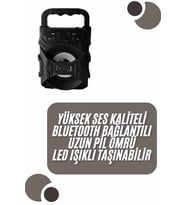 Northcity Kablosuz Bluetooth Hoparlör: RGB Işıklı, Taşınabilir Yüksek Ses Kaliteli