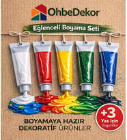 Boyanabilir Alçı Figür Seti 3’lü – Çocuk Boyama Hobi Seti – OhbeDekor Hobi Seti – Eğitici Oyuncak