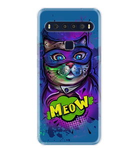 TCL 10L 10 Plus 10SE 20E 20SE 30SE L7 Kılıf Desemli Silikon Super Meow 1715