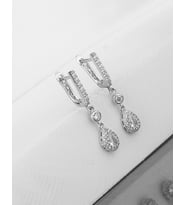 Else Silver 925 Ayar Gümüş Sallantılı Damla Küpe