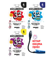 kitabın başkenti ankara yayıncılık 6 Sınıf Türkçe-Matematik-Fen Güçlendiren 32 Haftalık Denemeler Set + Kitap Okuma Işığı Hediye (Çok Renkli)