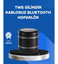 Taşınabilir Silindir Tasarım Bluetooth 5.0 Hoparlör Yüksek Bas Performanslı
