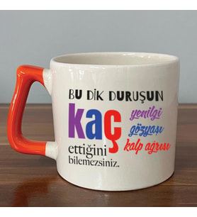 Bu Dik Duruşun Baskılı Kadınlar Günü Turuncu Kulplu D Kupa