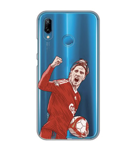 Huawei P20 Lite Uyumlu Fernando Torres Desenli Şeffaf Telefon Kılıfı