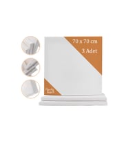 70x70 cm 3 Adet  Kare Boş Tuval Tablo