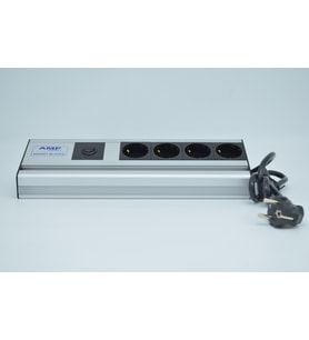 Mutfak Tezgah/Dolap Altı 32Cm Beyaz Led Aydınlatmalı 4 Prizli (Açık Gri)