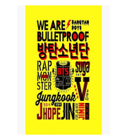 Kpop Bts Tablo Ahşap Poster Dekoratif Kod5293