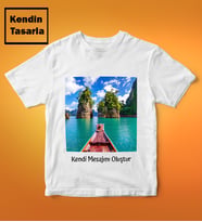 Kendin Tasarla Fotoğraflı Tişört (Beyaz)