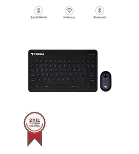 Torima TMK-08 Siyah Kablosuz Bluetooth Klavye Mouse Seti