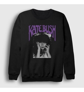 Presmono Unisex Beyaz Poster Kate Bush Sweatshirt 523908tt (Siyah)