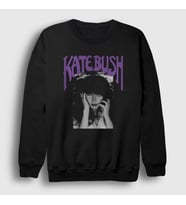 Presmono Unisex Beyaz Poster Kate Bush Sweatshirt 523908tt (Siyah)
