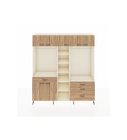 Hyperion Gardrop 11 Raflı 4 Çekmeceli 2 Askılı 220x44x243 Aytaşı-Çam/Çam