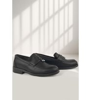 Rakerplus Loafer Siyah Mat Erkek Klasik Çocuk Ayakkabı