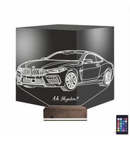 Luvivia Araba Bmw M8 Kişiye Özel 3D Lamba - Masa Gece Lambası