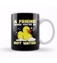 A Friend When You're In Hot Water Cute Baby Duck Kupa Bardak Porselen