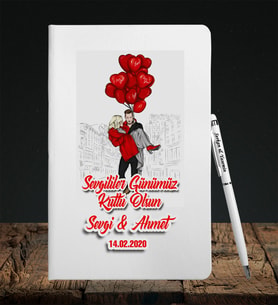 Sevgililer Gününe Özel Defter Kalem Seti 17