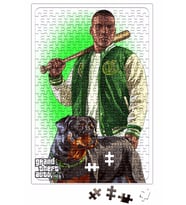 GTA V Franklin Clinton e Chop Puzzle 240 Parça Yapboz