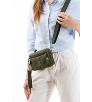 Klinkır Kumaş Mini Çapraz Askılı Kadın Çanta Yağmur Geçirmez El Askılı Çanta 20*10 Cm Mega Bag