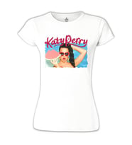 Katy Perry - California Gurls Beyaz Bayan Tshirt