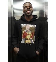 Saitama One Punch Man Baskılı Unisex Oversize Anime Karakter Hoodie
