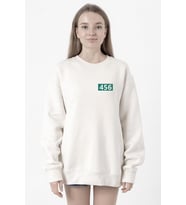 Squid Game Player 456 Beyaz Kadın 2ip Sweatshirt