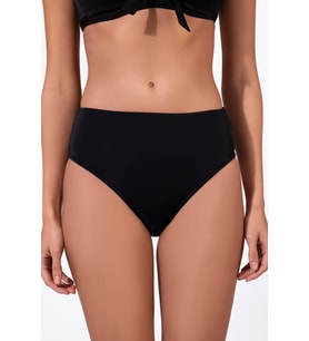Endeep Kadın Hipster Yüksek Bel Siyah Bikini Altı