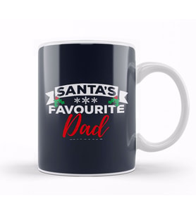 Santas Favourite Dad Christmas Kupa Bardak Porselen