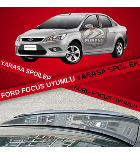 Ford Focus 2-2,5 Bagaj Üstü Slim Yarasa Spoiler Piano Black Parlak Siyah