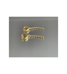 925 Ayar Gümüş Gold Tasarım Küpe
