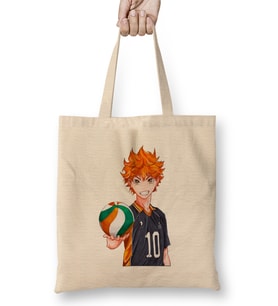 Shoyo Hinata Haikyuu Bez Çanta Uzun Saplı