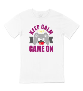 Mor Keep Calm Game On Tişört