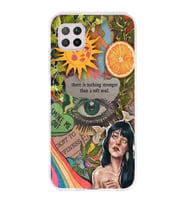 Huawei P40 Lite Uyumlu Vintage Kolaj Desenli Şeffaf Telefon Kılıfı