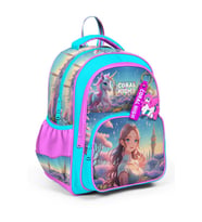 Coral High Turkuaz Pembe Anime Kız - Kız Çocuk İlkokul Okul Sırt Çantası