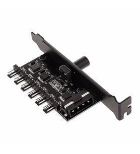 6 Port Fan Çoğaltıcı Hız Kontrol Kartı Molex Güç Giriş Soketi 12V