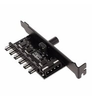 6 Port Fan Çoğaltıcı Hız Kontrol Kartı Molex Güç Giriş Soketi 12V