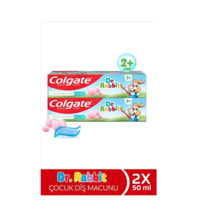 Colgate Dr. Rabbit Bubblegum 50 ml Çocuk Diş Macunu 2'li Eğlenceli Diş Fırçalama Alışkanlığı
