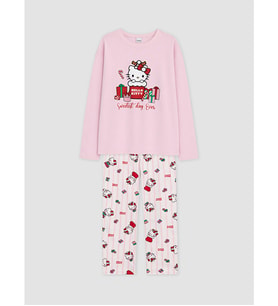 LCW Kids Pembe Hello Kitty Baskılı Kız Çocuk Pijama Takımı